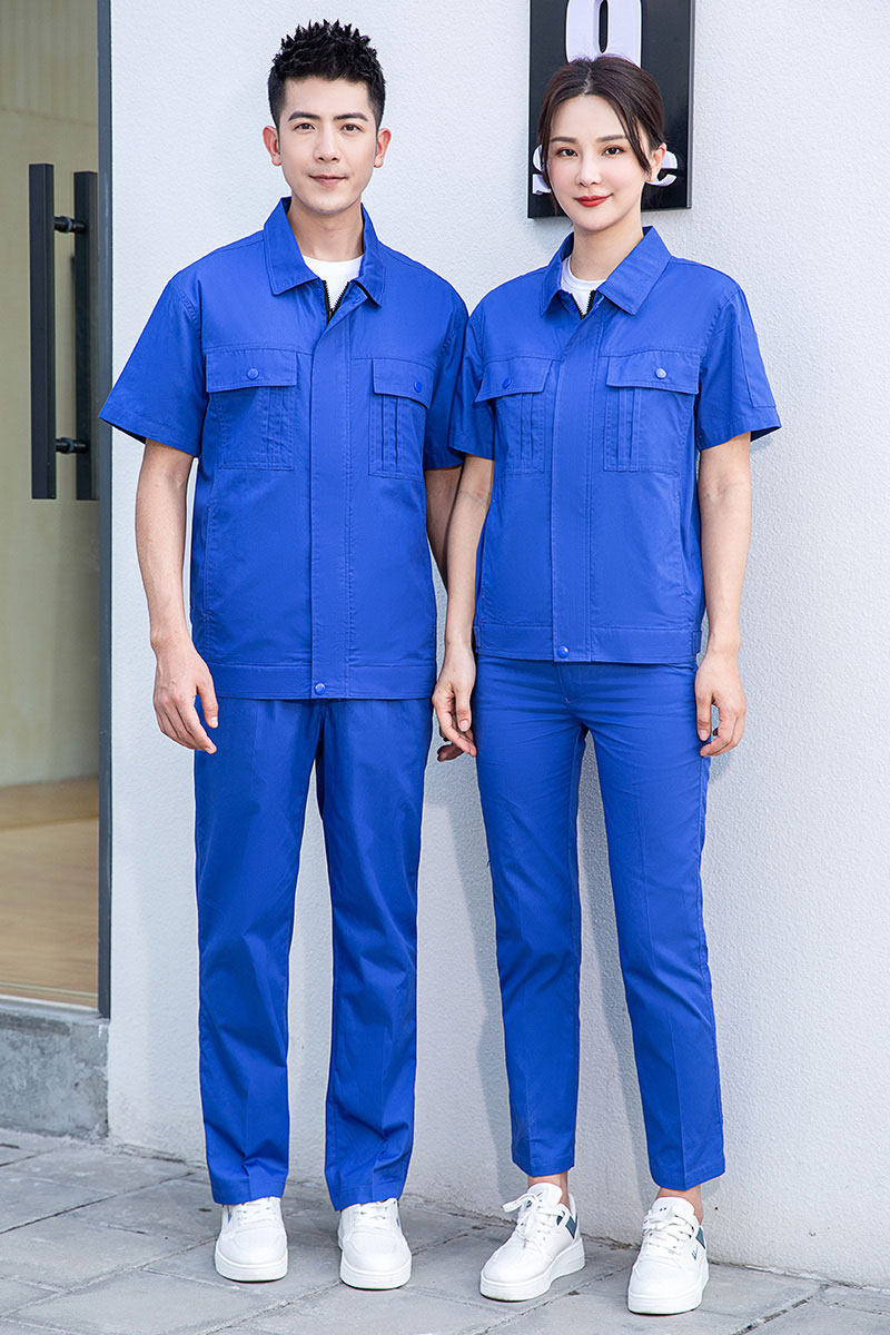 夏季短袖纯棉工作服