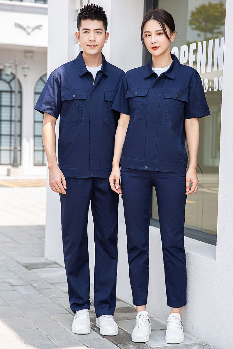 夏季短袖纯棉工作服