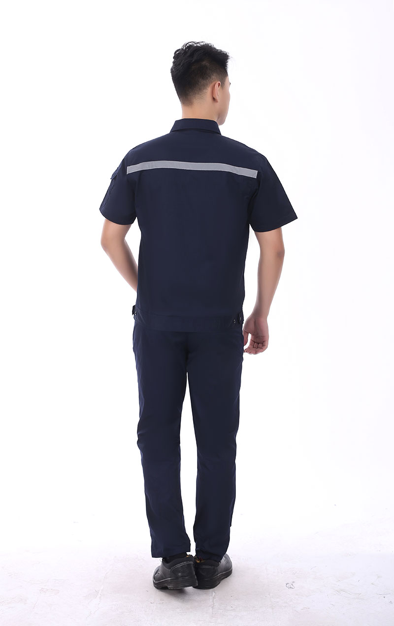 涤棉防静电工作服藏青