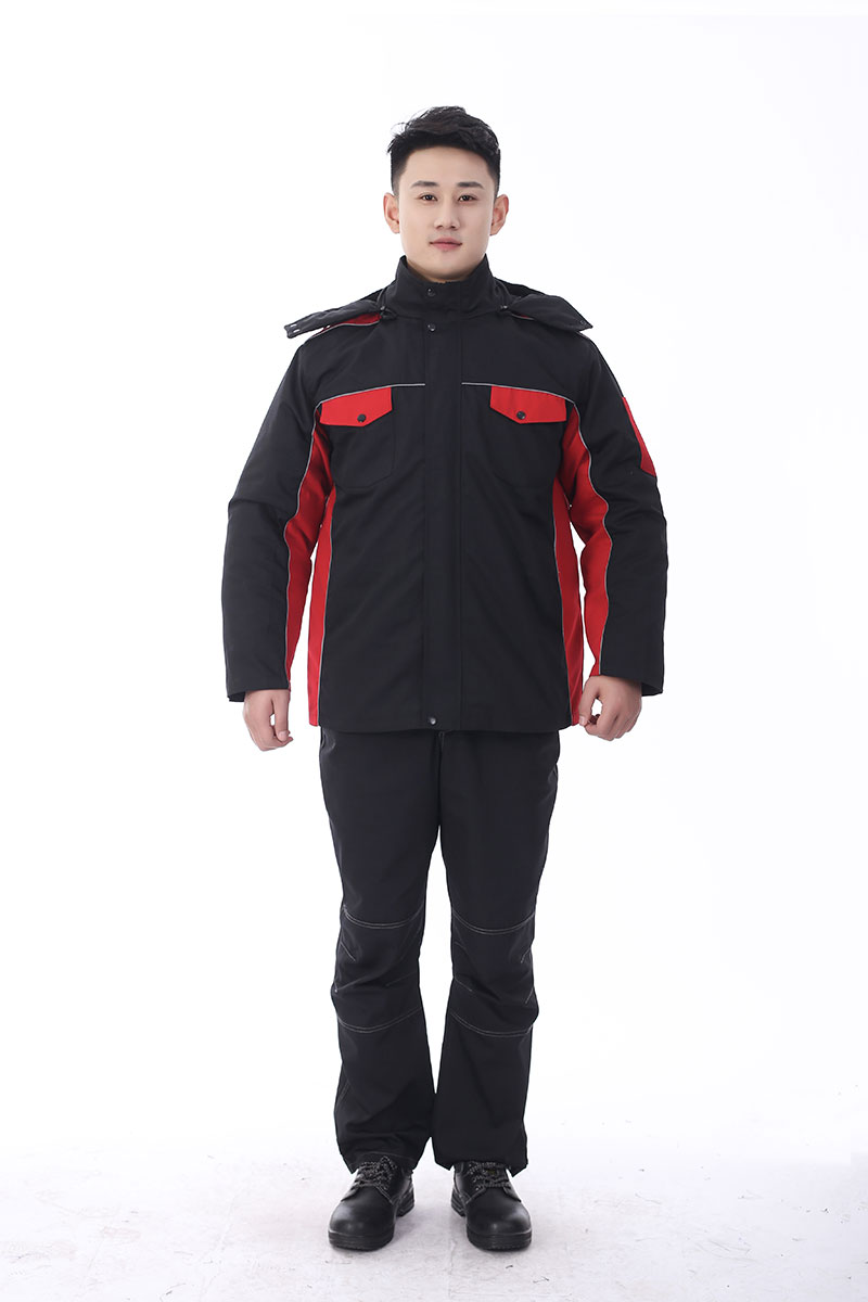 防撕裂工作服黑红