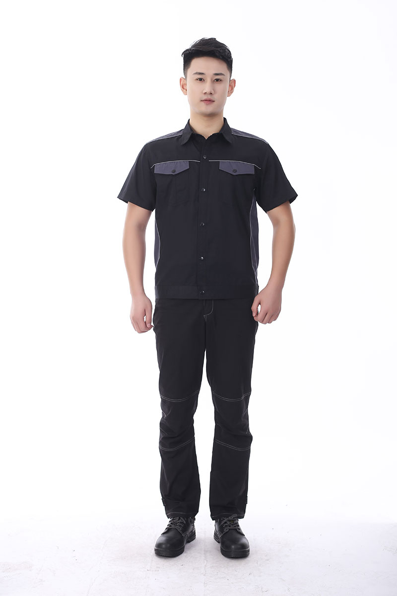 防撕裂工作服黑灰